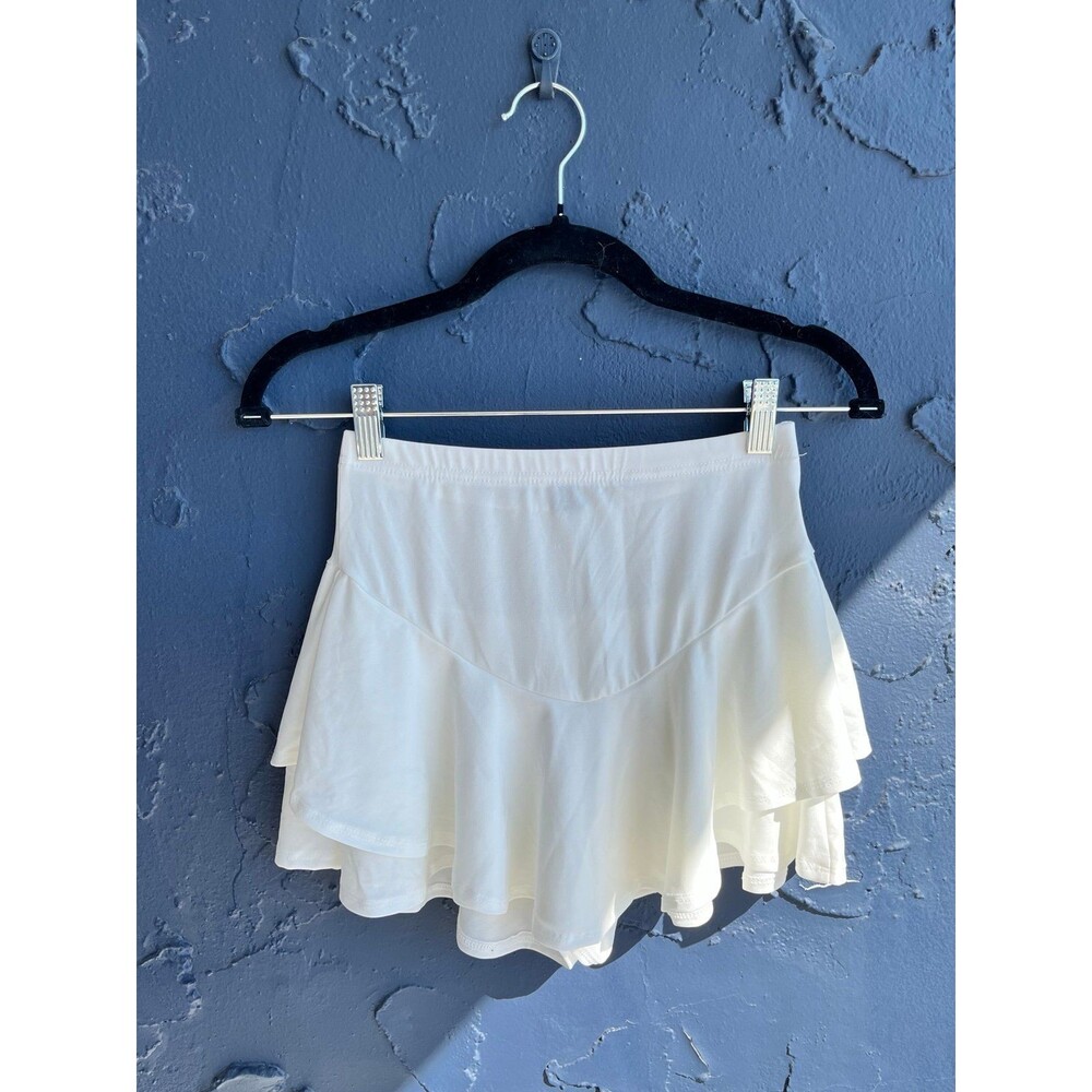 new white ruffle skort